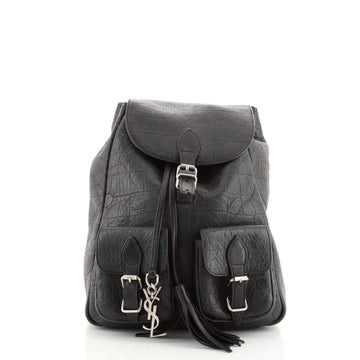 Saint Laurent Festival Backpack Crocodile Embossed Leather Small