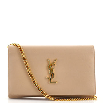 Saint Laurent Classic Monogram Wallet on Chain Leather