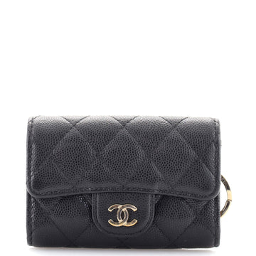 Chanel 4 Key Holder Quilted Caviar
