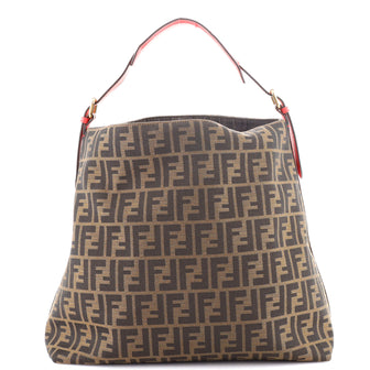 Fendi Buckle Strap Hobo Zucca Canvas Large