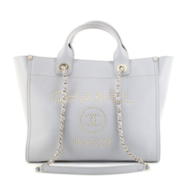 Chanel Deauville Tote Studded Caviar Small