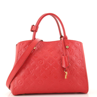 Louis Vuitton Montaigne Handbag Monogram Empreinte Leather MM