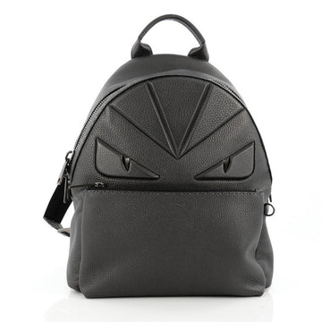 Fendi Selleria Monster Backpack Leather Large Gray