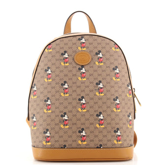 Gucci Disney Mickey Mouse Backpack Printed Mini GG Coated Canvas Small