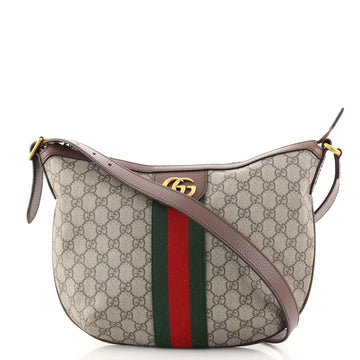 Gucci Ophidia Half Moon Hobo GG Coated Canvas Small