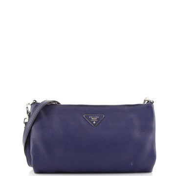 Prada Flat Zip Crossbody Bag Vitello Daino Mini