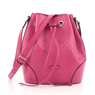 Gucci Bright Bucket Bag Diamante Leather Large pink