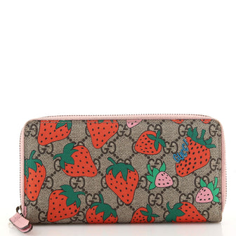 Gucci Zip Around Wallet Printed GG Coated Canvas