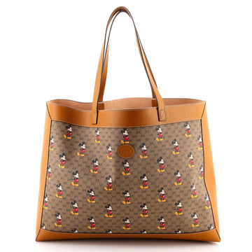 Gucci Disney Mickey Mouse Soft Open Tote Printed Mini GG Coated Canvas Medium