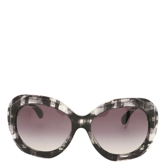 Chanel CC Oversized Sunglasses Printed Acetate