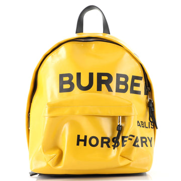 Burberry Logo Backpack Printed Coated Canvas Large