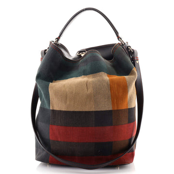 Burberry Ashby Bag Mega Check Canvas Medium