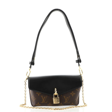 Louis Vuitton Padlock on Strap Handbag Monogram Canvas and Leather