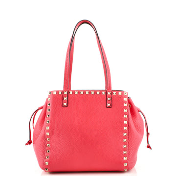 Valentino Rockstud Drawstring Tote Leather