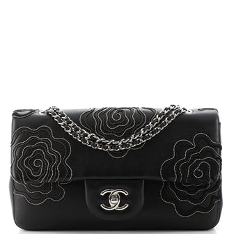 Chanel Camellia Follies Flap Bag Embroidered Lambskin Medium