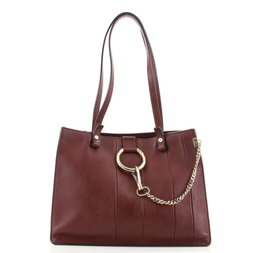 Chloe Faye Tote Stitched Leather Small