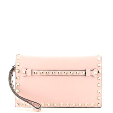 Valentino Rockstud Flap Clutch Leather Small