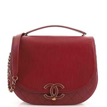 Chanel Coco Curve Flap Messenger Calfskin and Quilted Goatskin Medium