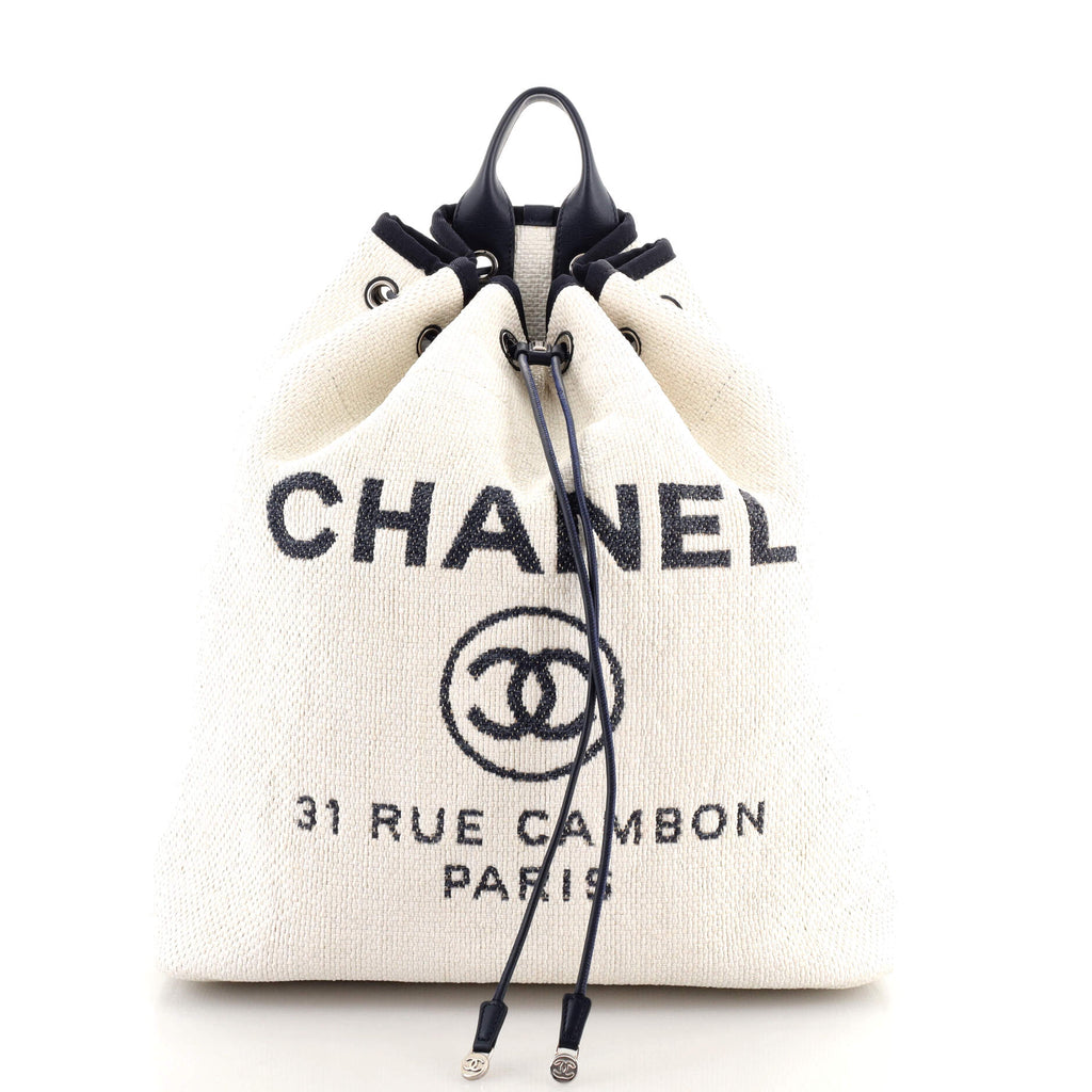 Chain - obsessed mini me in the store one day - Deauville - A67001 – out  for a Chanel - CHANEL - Bag - White - Canvas - Pink - Chanel in pelle tacco  9cm - Tote - Leather
