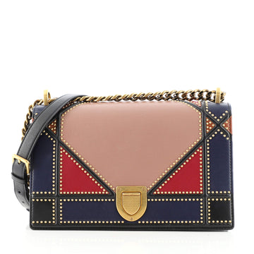 Christian Dior Diorama Flap Bag Studded Leather Medium