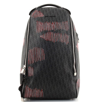 Christian Dior Sling Backpack Stitched Darklight Coated Canvas