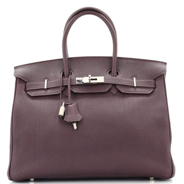 Hermes Birkin Handbag Purple Togo with Palladium Hardware 35