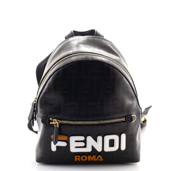 Fendi Mania Logo Backpack Zucca Coated Canvas Mini