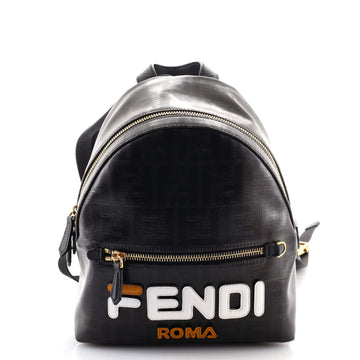 Fendi Mania Logo Backpack Zucca Coated Canvas Mini