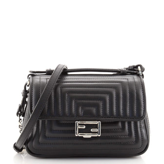 Fendi Double Baguette Quilted Leather Micro