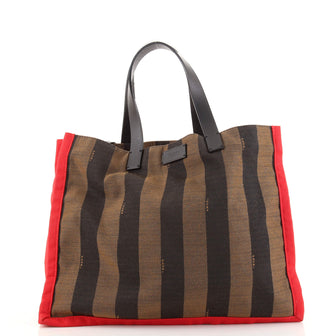 Fendi Pequin Shopping Tote Canvas Medium