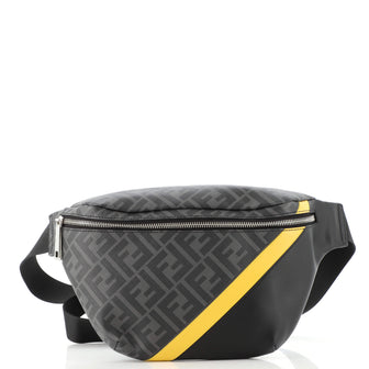 Fendi Zip Belt Bag Zucca Coated Canvas and Leather