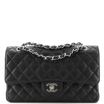 Chanel Classic Double Flap Bag Quilted Caviar Medium