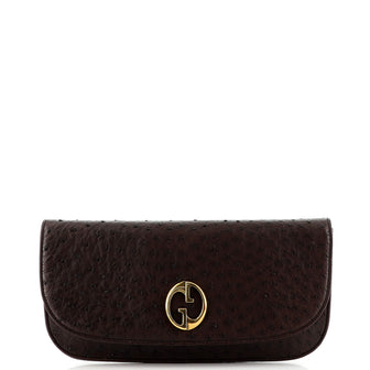 Gucci 1973 Clutch Ostrich