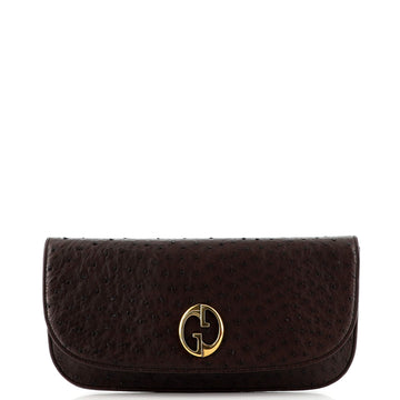 Gucci 1973 Clutch Ostrich