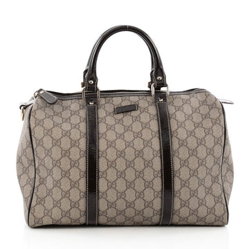 Gucci Joy Boston Bag GG Coated Canvas Medium Gray