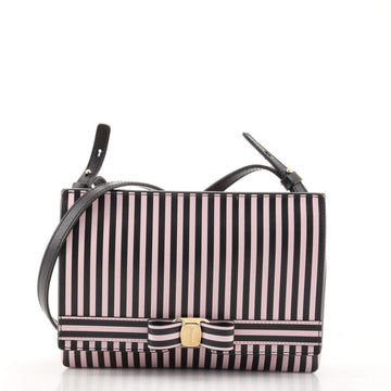 Salvatore Ferragamo Vara Bow Crossbody Bag Printed Leather Mini