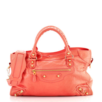 Balenciaga City Giant Studs Bag Leather Medium