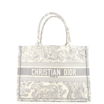 Christian Dior Book Tote Embroidered Canvas Medium
