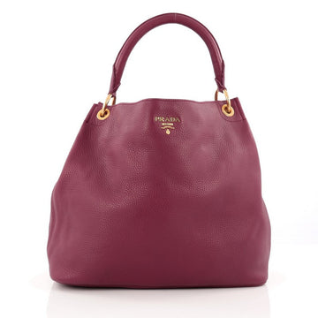 Prada Rolled Hobo Vitello Daino Large Purple