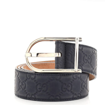 Gucci Buckle Belt Guccissima Leather Wide