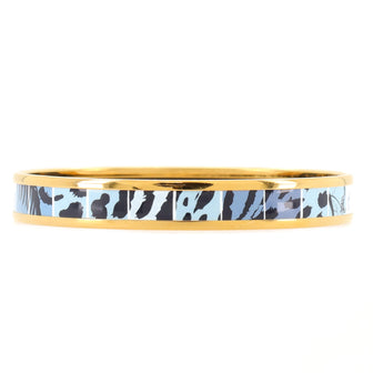Hermes Bangle Bracelet Printed Enamel Narrow