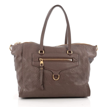 Louis Vuitton Lumineuse Handbag Monogram Empreinte Leather PM Brown