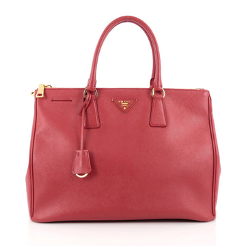 Prada Double Zip Lux Tote Saffiano Leather Large red
