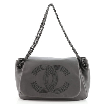 Chanel Studded CC Accordion Flap Bag Lambskin Medium