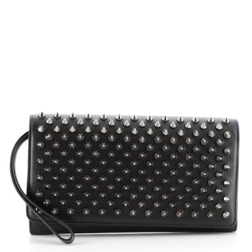 Christian Louboutin Macaron Wristlet Wallet Spiked Leather