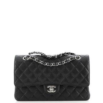 Chanel Classic Double Flap Bag Quilted Caviar Medium