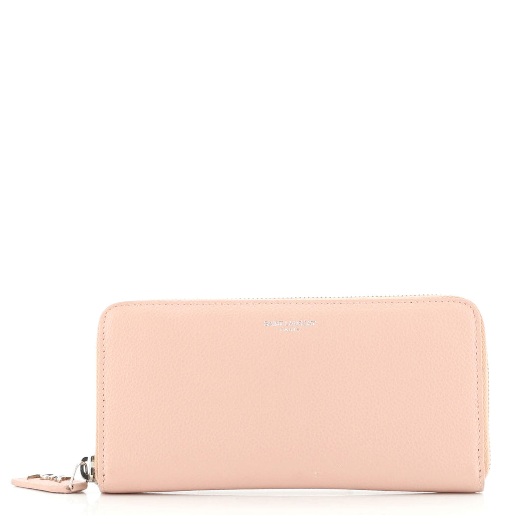 Saint Laurent Rive Gauche Zip Around Wallet Leather Long 153938