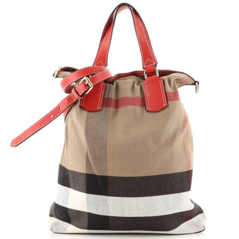 Burberry Tottenham Tote House Check Canvas Medium