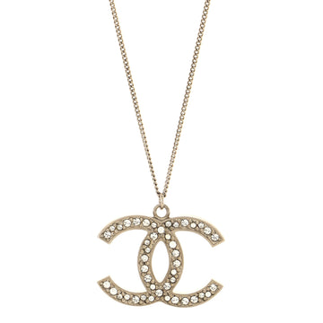 Chanel CC Pendant Necklace Metal with Crystals