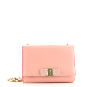 Salvatore Ferragamo Ginny Crossbody Bag Saffiano Leather Small